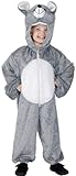 Smiffys Kinder Unisex Maus Kostüm, Jumpsuit mit Kapuze, Größe: M, 30790