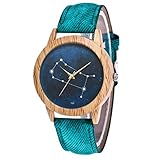 IG Invictus Damen Mode Casual Lederstrap Analog Quarz Runde Uhr T56 N Quarzuhr Grüne Quarz Uhr
