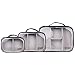 Produktbild BUBM Kopfhörer 3 Stück pro Set Tragbare Elektronik-Zubehör Reisen Organizer Tasche für USB-Kabel, Speicherkarte, Netzkabel, Akku, 3 Stück Black-Clear