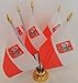 Produktbild Polen Polish Staatliche Eagle 5 Flagge Desktop Table Display mit Goldfarbenem Sockel