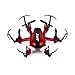 Produktbild JJRC H20 Mini RC Quadcopter Set, ZMhuihui 2.4G 4Ch 6-Achsen Gyro Nano Drohne - CF RTF, Red H20 RC Quadcopter + Sender (Modus 2) + 3.7V 150mAh Li-po Batterie + Ersatzpropeller + USB Ladekabel + Schraubendreher + Englisches Handbuch (Rot)