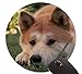 Produktbild Akita Inu Dog Hachiko Sad Down Grass Customized Round Non-Slip Rubber Print Mouse pad 7.8 inch (200mm)
