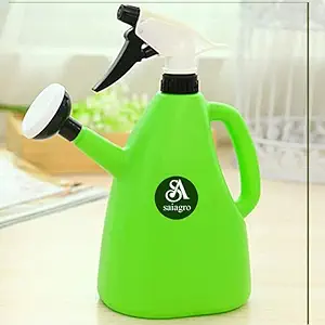 SAI Agro Plastic. 2 in 1 Watering Can ( Buy ONE GET ONE Free ) with Sprayer/ Water Spray Bottle/ Trigger/ Garden Sprinkler for Indoor and Outdoor Plants and Seed Germination/ Small Watering Cane