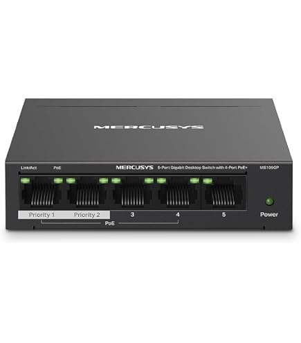 Switch POE Hikvision 4 Ports 10/100M + 1 Port Uplink 100M - Alimentation 802.3af/at - Non Géré - 3