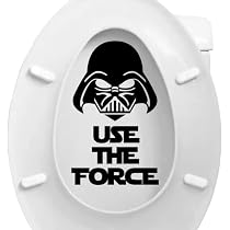 Autocollants Star Wars Dark Vador - 2 Pièces, 19x20 Cm - Pour Toilettes Et Salle De Bain, Résistant à L'humidité