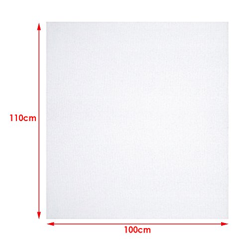 JJOnlineStore – Aida-Stoff, Baumwolle, 14 Count, Kreuzstich DIY, Weiß, weiß, 100 x 110cm / 39″ x 44″ - 3