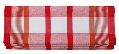 ZOLLNER® 4er-Set Geschirrtücher / Trockentuch / Küchentücher rot-kariert 50×70 cm aus 100% Baumwolle, in weiteren Farben erhältlich, vom Hotelwäschespezialisten, Serie „Karoline“ - 3