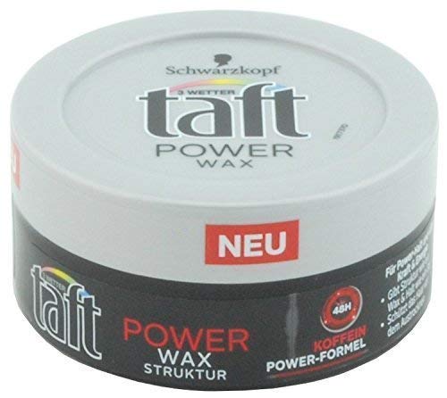 Schwarzkopf Taft Power Wax Cafeína + Power Fórmula, 1 Pack (1x75ml)
