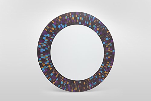 Mosaikspiegel „Lord“ Handarbeit, 50cm rund, Spiegel 34,6cm, inkl. Aufhängung - 2