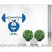 Produktbild haoxinbaihuo Nette Apple Gewichtheben Gym Sport Wandaufkleber Fitness Wandtattoo Abnehmbare Wandbild Für Haus Decor55 * 44 cm