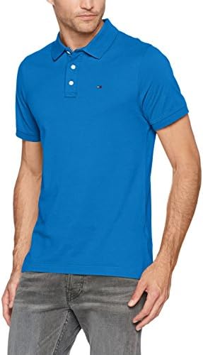 Hilfiger Denim Men's Tjm Basic S/S 1 Polo Shirt, Blue (Skydiver), Large