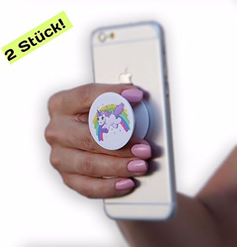 2 Pieces! Unicorn Finger Holder Practical Mobile Phone Holder and Stand for Smartphones, Tablets and e Readers Universal Finger Holder Cute Unicorn