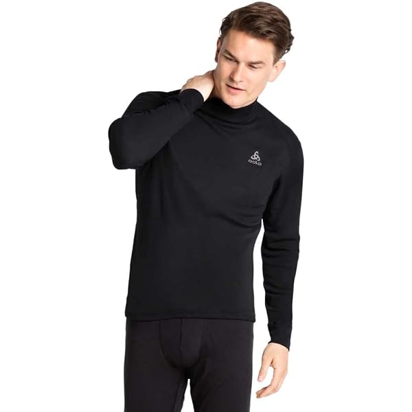 Haut Col Rond Manches Longues Odlo Active Warm - Enfant, 100% Synthétique