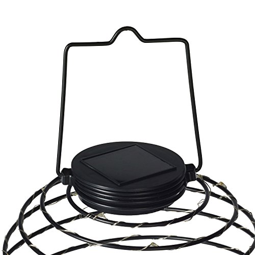 Solar Hängelaterne Spirale mit 45 warmweißen Micro LEDs Lights4fun - 3