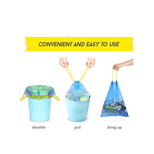 AckMond 25 Liter Haushalts und Büro Zugband Kordelzug Müllbeutel Säcke Abfallsäcke, 100 Stück - 2