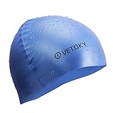 Badekappe Kinder Damen Herren—Silikon-Bademütze Vetoky...