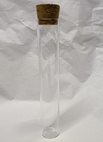 comprare on line 100 BOMBONIERE PROVETTE CON TAPPO IN SUGHERO PORTACONFETTI IN VETRO 15 CM MATRIMONIO COMUNIONE BATTESIMO prezzo