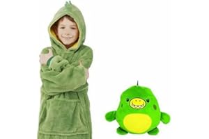 FRILLA Hoodie Decke mit Ärmeln Kinder - Kuschelpullover Kinder zum Anziehen mit Kapuze, Ärmeln und 2 Taschen | PILLOWPET