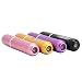Perfume Bottles (5ml, 4pcs), JTDEAL Travel Refillable Perfume Atomizer Spray Bottle, Fragrance Empty Bottle With Window, Fits In Your Purse, Pocket or Luggage (Metalic - Black, golden, Purple, Pink )