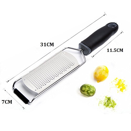 Käse Reibe, jtdeal Hand feine Reibe und Zitronenschaber, Premium Edelstahl mit scharfe Zähne, professionelles Küche Hand Werkzeug für Käse, Obst Zest, Schokolade, Wurzel Gemüse & mehr - 4