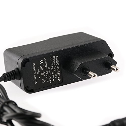 LEORX DC 12V 1A AC Power Adapter Ladegerät Steckernetzteil für CCTV-Kamera – 5.5 mm * 2.1 mm (schwarz) - 4
