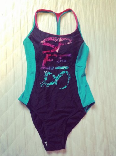 Preisvergleich Produktbild Speedo Monogram Muscleback Frauen- Badeanzug (UK 30, Schwarz / Weiß)