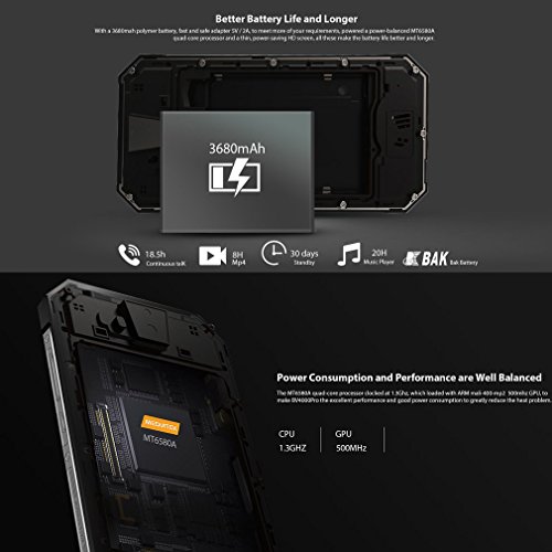 Telefonia Mobile Smartphone in offerte,Blackview BV4000pro IP68 Antipolvere Impermeabile 3G Dual SIM Quad Core 4.7'' HD Touchscreen IPS Android7.0 Smartphone,2GB RAM+16GB ROM,8MP/2MP,3680mAh