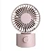 Produktbild Mini-Moving-Head-Lüfter, Praktischer Desktop-Tischlüfter, 2 Windgeschwindigkeiten, Einstellbare Windrichtung, Wiederaufladbare Persönliche Kleine 1700 Mm USB-Lüfter,Pink