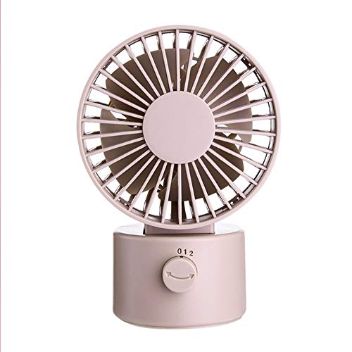Preisvergleich Produktbild Mini-Moving-Head-Lüfter, Praktischer Desktop-Tischlüfter, 2 Windgeschwindigkeiten, Einstellbare Windrichtung, Wiederaufladbare Persönliche Kleine 1700 Mm USB-Lüfter,Pink