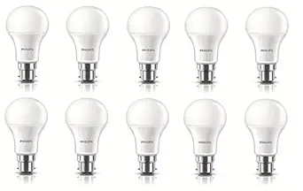PHILIPS 12W B22 LED Cool Day Light Bulb, Pack of 10, (Stellar Bright)