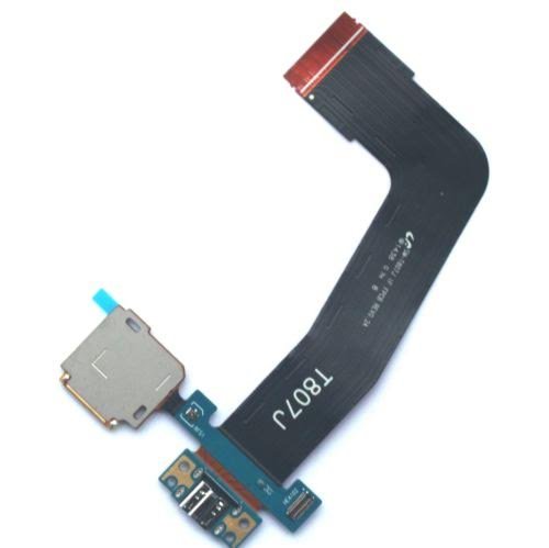 Dock Connector Ladebuchse Lade Port Mikro USB und SD Karten Halter für Samsung Galaxy Tab S 10.5 inch SM-T800 T801 T805 T807 inkl Flexkabel Mikrofon und Home Button Anschluss vorinstalliert inkl. 2 x Schraubenzieher und Plectrum für einfachen Einbau MMOBIEL - 8