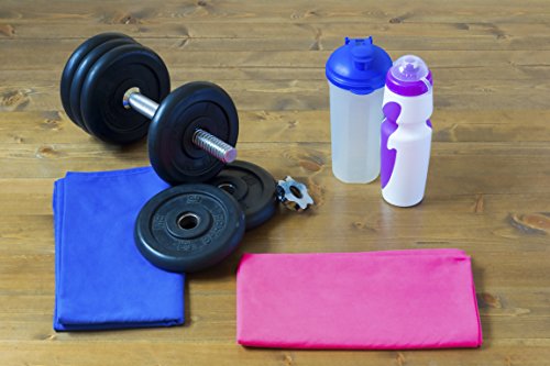MIKROFASER HANDTÜCHER – sehr saugfähig, leicht und kompakt. Für Fitness, Outdoor-Aktivitäten und Reisen entwickelt. Ideal für den Strand, das Fitnessstudio, Yoga, Pilates, Bikram, Schwimmen, Camping, Wandern, Rucksackreisen und jeden Urlaub. Fühlt sich wie weiches Wildleder an. GRATIS Aufbewahrungsbeutel inklusive - 5