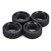 Produktbild fgcnfdhdfghdfh 4pcs 1/10 Mittlerer Korntrieb RC On-Road-Autoreifen Gummispannungsreifen 48mm für Räder Traxxas Tamiya HPI Kyosho Racing HSP (Farbe: Schwarz)