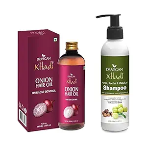 Amla Reetha & Shikakai Shampoo - 200 gm + Onion Hair Oil - 100 ml