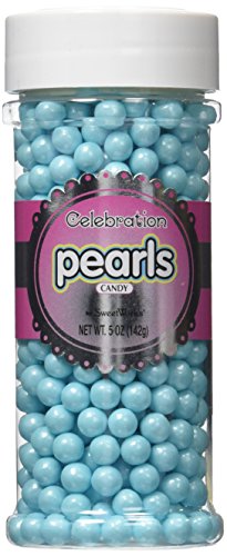 Sweetworks Celebrations Candy Pearls 5oz-Shimmer (TM) Powder Blue, Other, Multicoloured, 5.08 x 5.08 x 12.7 cm