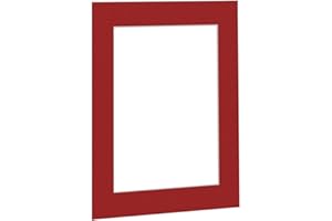 BILDERSHOP-24 Passepartout con diversi intarsi in molte misure e colori, dimensioni esterne: 40x50cm - per le dimensioni dell'immagine 30x40cm, rosso salsa