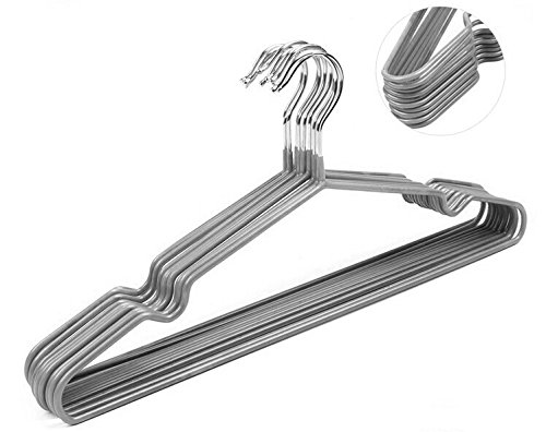 Drahtkleiderbügel mit grauer Kunststoffummantelung ca 40 cm breit 10,20 oder 40 Stück (40 Stück)