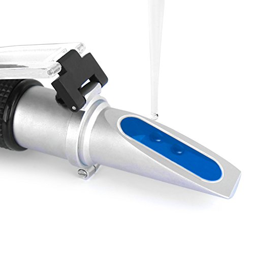 HH-Tec Winzer Refraktometer Alkohol:0-25% Zucker:0-40% mit ATC für Winzer Wein Alkohol Traubensaft Bier Frucht Wein Refraktometer Brix zur Messung des Zuckeranteils - 5