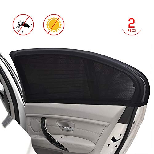 WildAuto Parasole Auto Bambini tende parasole auto per bambini,Per vetri posteriore laterale oscurante UV protezione perfetta,si adatta alla maggior parte delle auto,2 Pcs