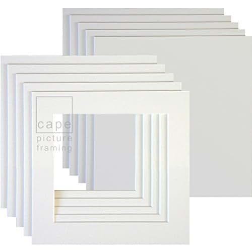 Picture Mounts with Backs, Outer Size 10 x 10, Options Colour, Image