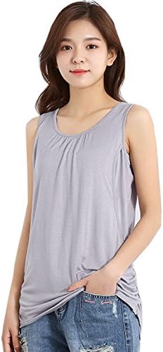 Epmami Womens Sleeveless Pack of Nursing Tops Basic Nursing Blouses Summer Cute Modal Breastfeeding Shirts/Tshirts