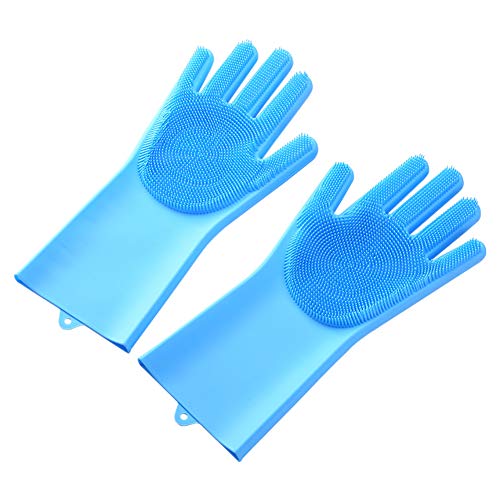 spécifications YANGYONGLI Gants Gants pour Barbecue Nettoyez L'Artefact De Bol De Brosse Lengthen ImperméAble à l'eau Anti-éChaudage Multifonction,Blue