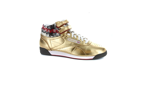 gold reebok classics high top