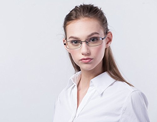 Archgon GL-B191-K Computer Eyewear Anti Blue-Light Glasses UV Protection Full Rim with Crystal Lens-Titan - 2