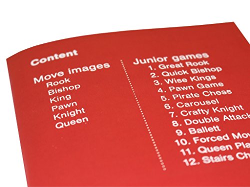 Junior Chess Set For Kids - Board Games For Kids 5 6 7 8 9 Year Olds and Up - With Parent Child Tutorial, red/white