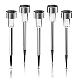 【IP65 Wasserdicht】Diese Solarleuchte Gartenleuchte sind wetterfest, und aus robustem Edelstahl und wasserdichte ABS-Material, High Wasserdicht Grade. Sie sind Stabil trotzen Stürmen und einer Menge Wasser.