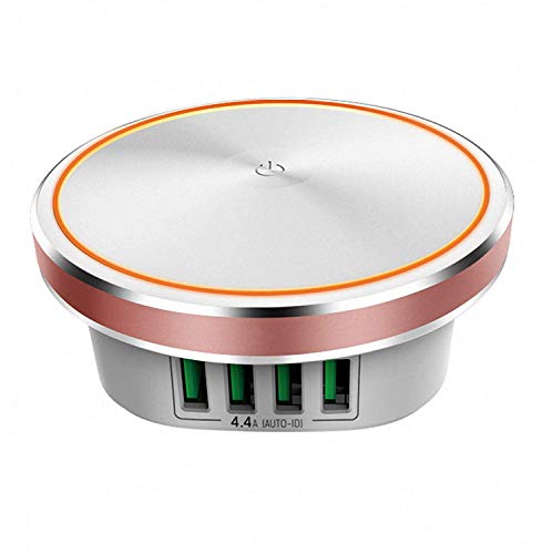 Preisvergleich Produktbild YUHT Smart LED Nachttischlampe Ladegerät Nachttischlampe / Nachttischlampe Mit 2-stufiger Helligkeitspressensteuerung Eingebauter 4-USB-Smart-Ladeanschluss