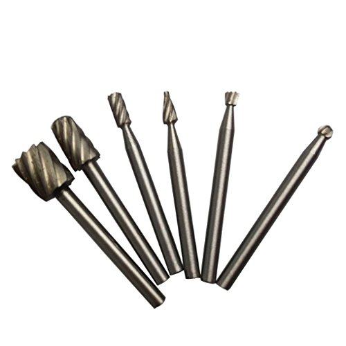 QHGstore 6PC Tungsten Rotary Burr Set Routing Fräser Fräser Drehwerkzeug