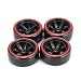 Produktbild fengwen66 AUSTAR 4 stücke Hartplastik 64mm Felge Reifenrad für 1/10 RC Drift Cars (Rot)