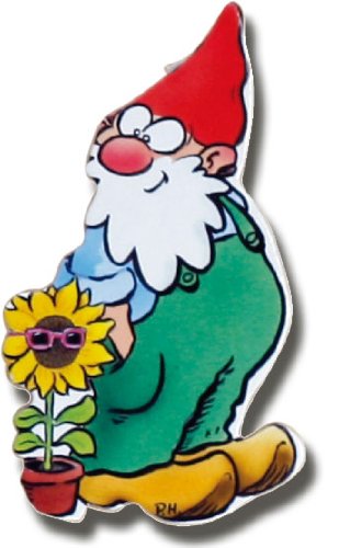 Magnettafel Bauwagen – Beschauliche Design Metall Magnetpinnwand 60×40 cm – Memoboard Pinnwand mit Motiv: Blume & Natur Gartenlaube – inkl. 8 Magnete Garten Zwerge für Magnetwand – Original GUMA Magneticum® - 6